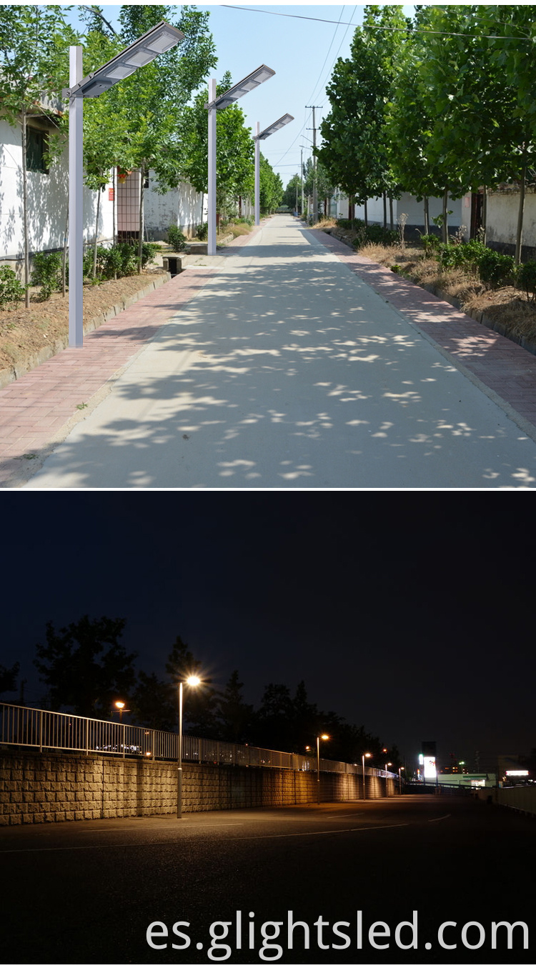 La luz al aire libre del patio de alta calidad 100w 150w todo en una calle llevó la lámpara solar del jardín